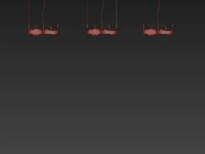AIXLIGHT pendant lamp with four lights 3D model