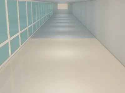 Sci Fi Tunnel Low-poly 3D model 6
