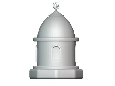 mosque dome Low-poly 3D model