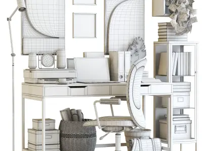 Office workplace 124 3D model