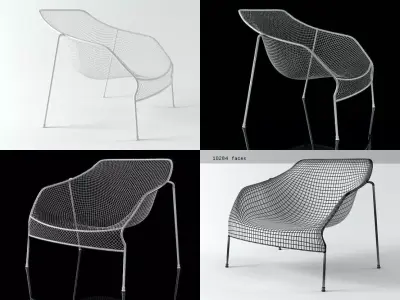 Heaven Lounge Chair 487 3D model