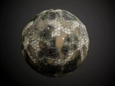 Cobblestone Walkway Ground Seamless PBR Texture Texture