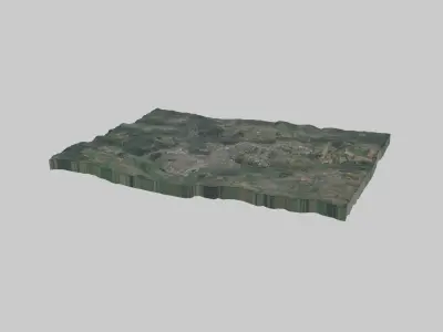 Izhevsk City Low-poly 3D model