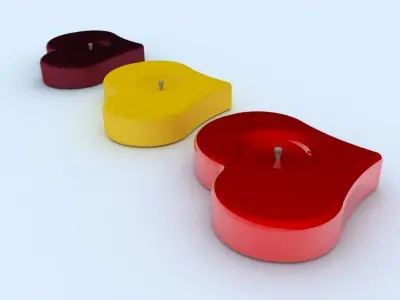 Hearted Candle 3D model