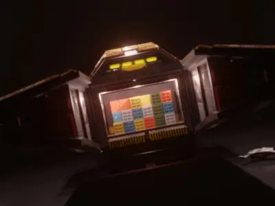 Game-Ready Spaceship - Low Poly Stylized Sci-Fi Low-poly 3D model