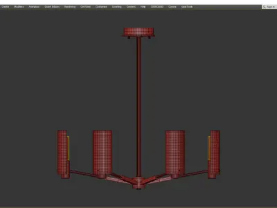 Troy Pilsen Chandelier Low-poly 3D model