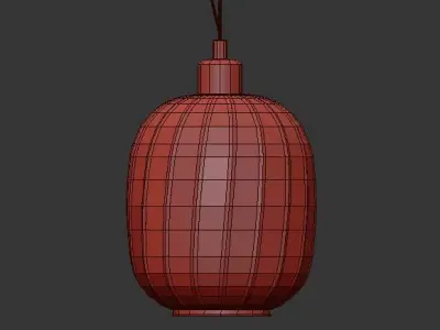 Fluted Glass Pendant 3D model