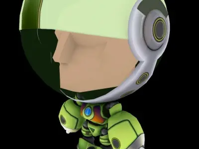 ROBOTS MIN Low-poly 3D model