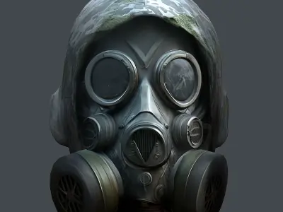 Helmet 3d model military combat Military scifi Low-poly 3D model Low-poly 3D model