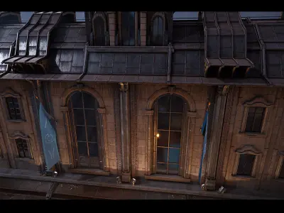 The Rally Point Environment Modular Low-poly 3D model