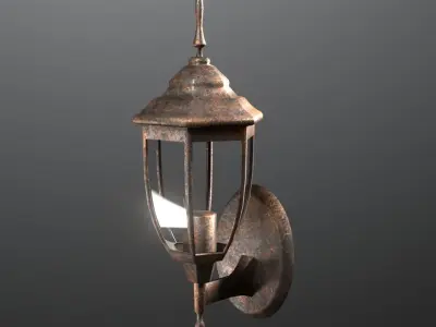 Wall Lanterns minipack Low-poly 3D model
