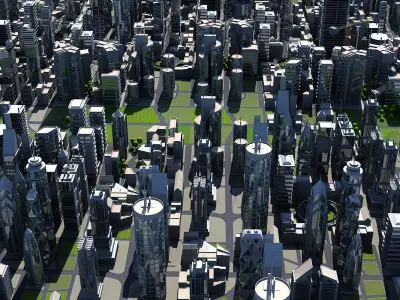 City Builder 1 Tileable 3D model