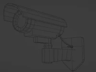 low poly security camera  Low-poly 3D model