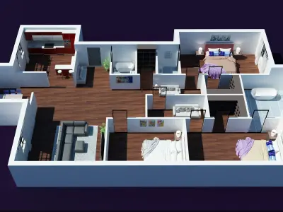 Modular Interior 3D model