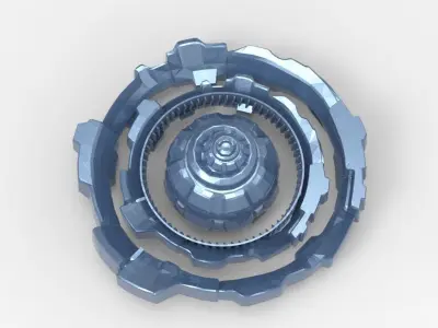 Gnome technology wheel Low-poly 3D model