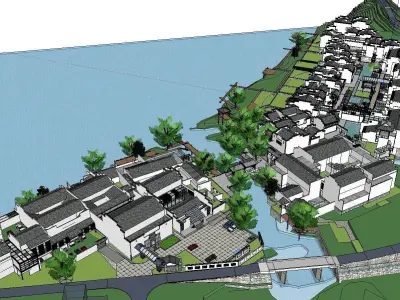 vacation spot-Resort-Fashion Leisure Hotel-098 3D model