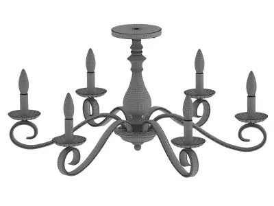 Golden Lighting Larrick 6 Light 3D model