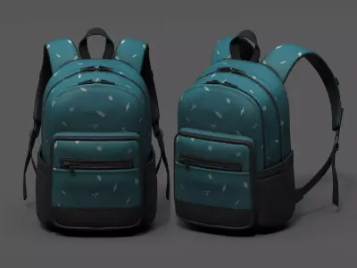 Backpack Camping Generic military combat soldier armor  Low-poly 3D model