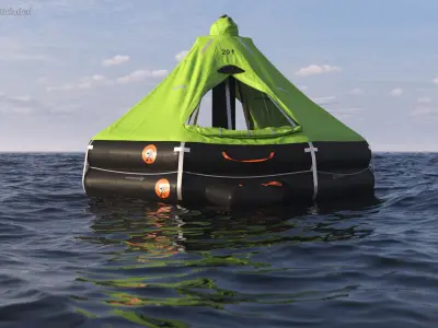  Air-Filled Life Raft 