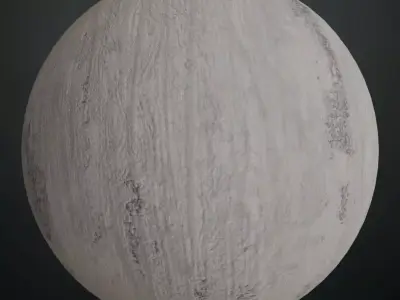 Distressed White Plaster Wall PBR Texture