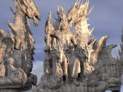 Zeus King of the Gods Throne 4  3D model