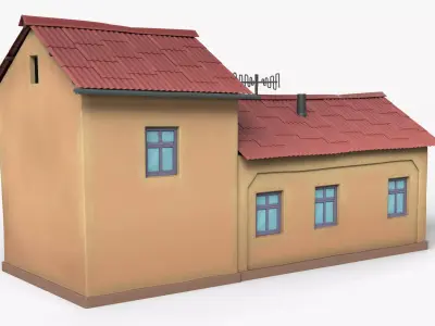 Cartoon House 01 Asian Traditional 3D model