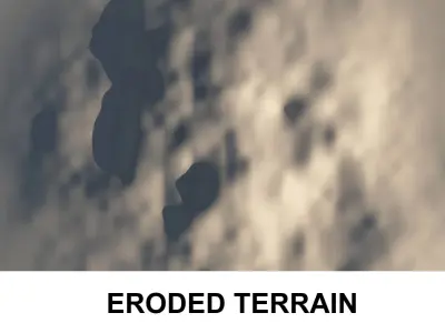 3d Terrain Eroded 3D model