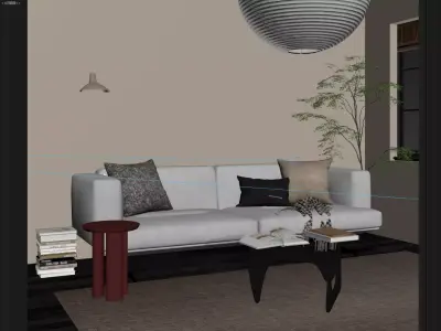 living room 3D model 97