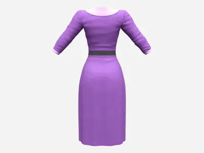 1930s Long Street Coat Low-poly 3D model