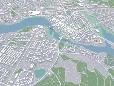 Cityscape Kajaani Finland 3D model