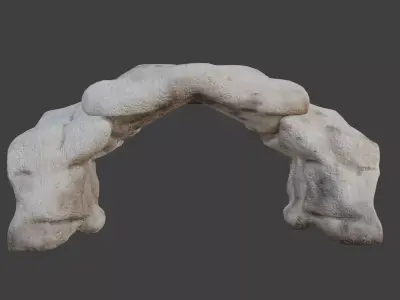 Stone arches   archway    crosscut 3D model