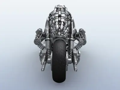 Terminator Robot Motorcycle 3D model