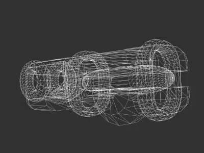 Fantasy Light Green Ray Cannon  Low-poly 3D model