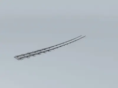 Eco Rail N/Gauge Long Curve Old Steam Days Free 3D model