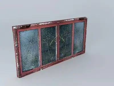 Old Red Window 3D model