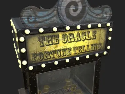 FortuneTeller Low-poly 3D model