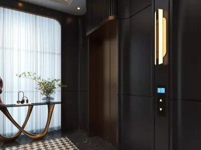 elevator room 01 Low-poly 3D model