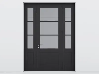 Aluminium door 167 3D model