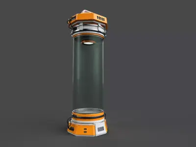 Sci Fi Capsule Low-poly 3D model