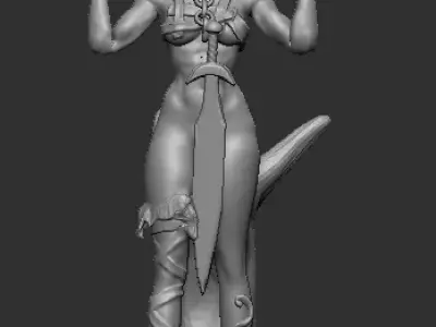 sexy warrior 3D print model