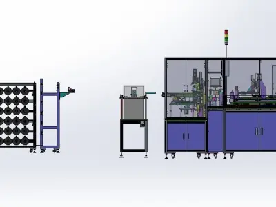 Wire FPC adhesive paper laser cutting and peeling machine 3D model