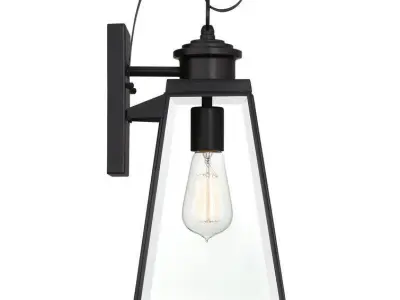 Winooski Mystic Black Beveled Glass Outdoor Wall Lantern Free 3D model