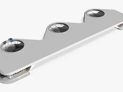  Futuristic Air Taxi Port with Flying Hover Cars 