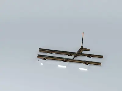 Eco Rail N/Gauge  Ground Point lever Old Steam Days Free 3D model