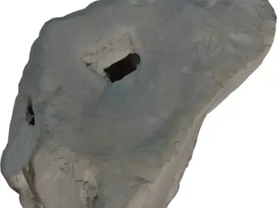 Realistic Limestone Rock 3D Model  Low-poly 3D model