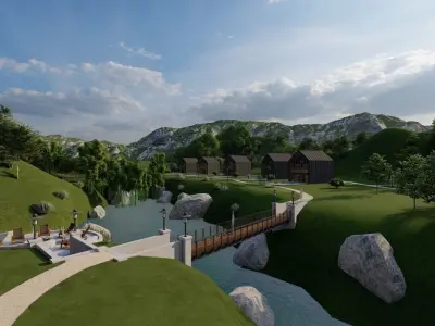 Casa Scene-villa-modern house 3D model 84