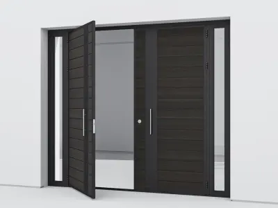 Aluminium door 63 3D model
