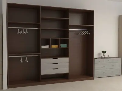 Closet commode set 3D model