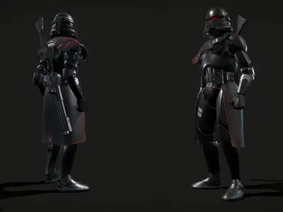 Imperial Purge Trooper Low-poly 3D model