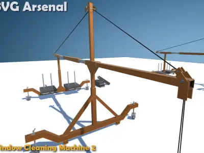 Window Cleaning Machine 2 - HQ Low-poly 3D model